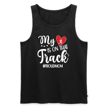 Proud Athletics Mom Of Athlete Mother - Men's Premium Organic Tank Top - black - Front - AI Model Male 178 light (178cm)