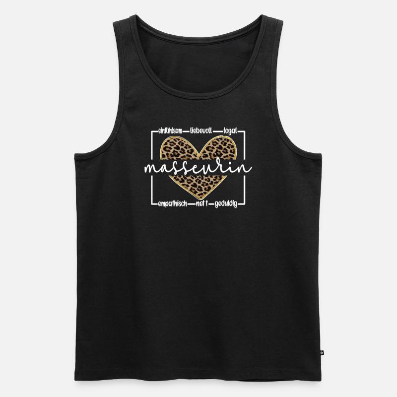 Beste Masseurin Massagetherapeutin Heilmasseurin - Männer Premium Bio Tank Top - Schwarz