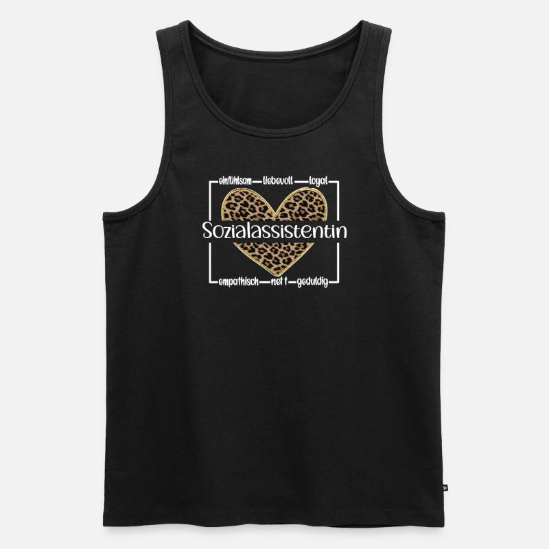 Beste Sozialassistentin Sozialhelferin Geschenk - Männer Premium Bio Tank Top - Schwarz