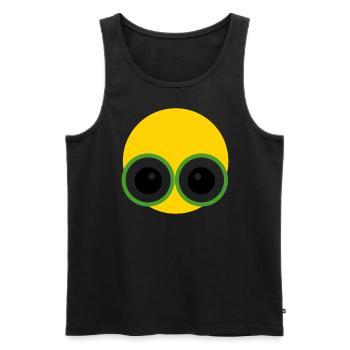 YELLOW-GREEN-EYE-MONSTER aka Y-G-E-M - Men's Premium Organic Tank Top - black - Front - Michal (187cm)