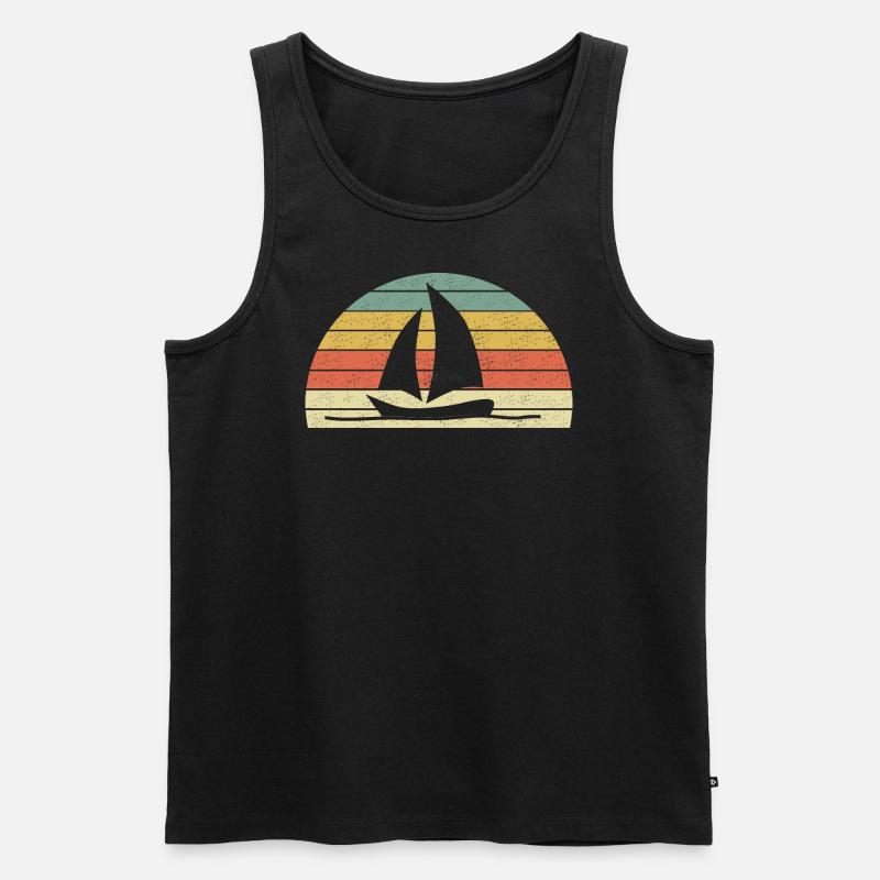 Segelboot - Männer Premium Bio Tank Top - Schwarz