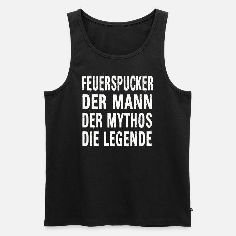 Feuerspucker - Männer Premium Bio Tank Top - Schwarz