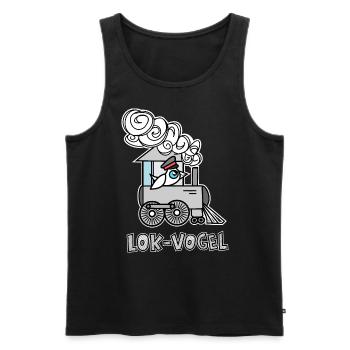 Lok-Vogel in der Bahn ist kein Zug Vogel Kinder - Männer Premium Bio Tank Top - Schwarz - Vorne - AI Model Male 178 light (178cm)