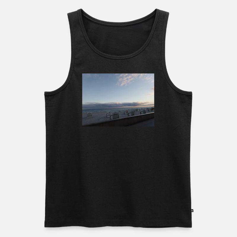 ostsee am abend - Männer Premium Bio Tank Top - Schwarz