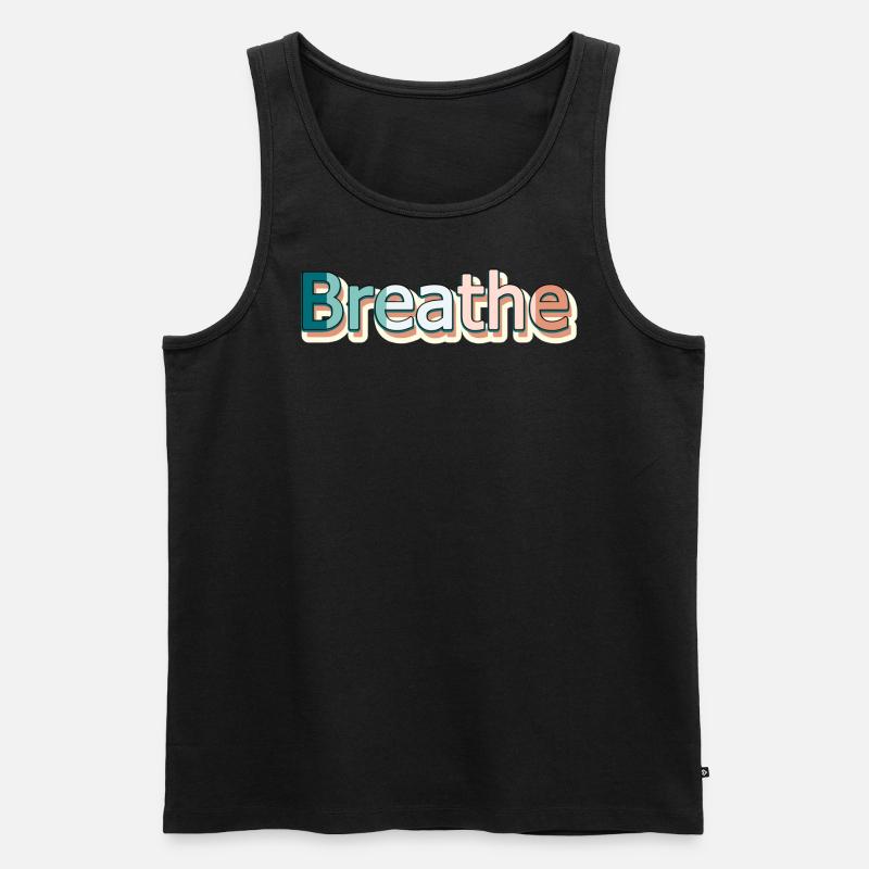 Atem - Männer Premium Bio Tank Top - Schwarz