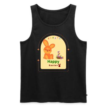 Happy Easter Easter for Easter as a gift, sweet - Men's Premium Organic Tank Top - black - Front - Michal (187cm)