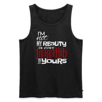 Different Reality Anders als Deine - Männer Premium Bio Tank Top - Schwarz - Vorne - Michal (187cm)