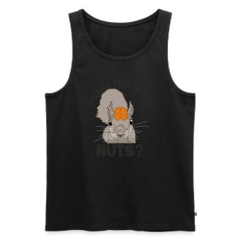 Wanna Talk About Nuts Squirrel Fox Squirrel - Men's Premium Organic Tank Top - black - Front - Michal (187cm)