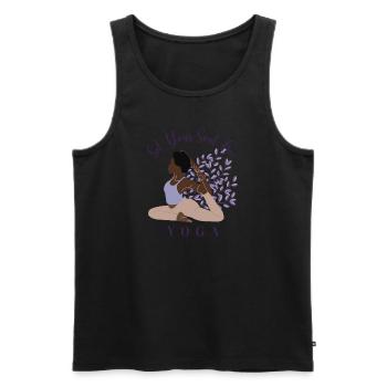 Set Your Soul Free Ashtanga Hatha Asanas - Men's Premium Organic Tank Top - black - Front - AI Model Male 178 light (178cm)