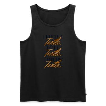 Turtle Love Giant Tortoise Tortoise - Men's Premium Organic Tank Top - black - Front - AI Model Male 178 light (178cm)