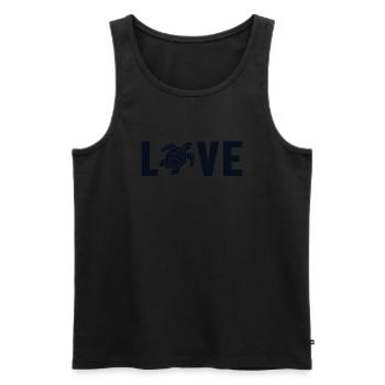 Love Tortoise Water Turtle Turtle - Men's Premium Organic Tank Top - black - Front - AI Model Male 178 light (178cm)