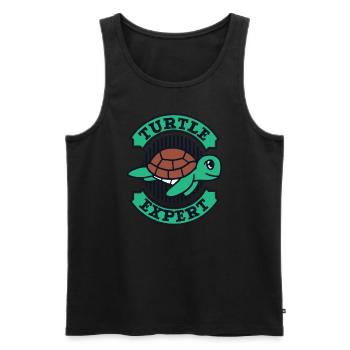 Turtle Expert Water Turtle Tortoise - Men's Premium Organic Tank Top - black - Front - AI Model Male 178 light (178cm)