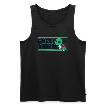 Shell Yeah Riesenschildkröte Landschildkröte - Männer Premium Bio Tank Top - Schwarz - Vorne - AI Model Male 178 light (178cm)