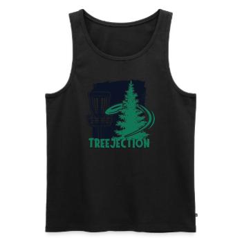 Treejection Basket Disc Golfer Frisbee Golf - Men's Premium Organic Tank Top - black - Front - Michal (187cm)