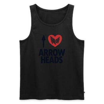 I love Arrowheads Jagdspitzen Arrowhead Hunter - Männer Premium Bio Tank Top - Schwarz - Vorne - AI Model Male 178 light (178cm)