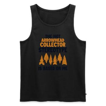 Conseils de chasse stéréotypés Hot Arrowhead Collector - Débardeur bio Premium Homme - noir - Devant - Michal (187cm)