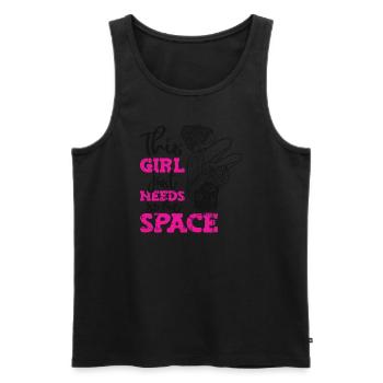 This Girl Just Need Some Space Astronomiefotograf - Männer Premium Bio Tank Top - Schwarz - Vorne - Michal (187cm)