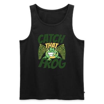 Catch That Frog Tree Frog Toad Tadpole - Men's Premium Organic Tank Top - black - Front - AI Model Male 178 light (178cm)