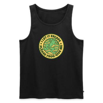 I Let It Escape Please Frog Give Me Tree Frog - Men's Premium Organic Tank Top - black - Front - Michal (187cm)