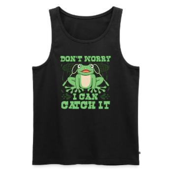 Don't Worry I Can Catch It Laubfrosch Kröte - Männer Premium Bio Tank Top - Schwarz - Vorne - Michal (187cm)