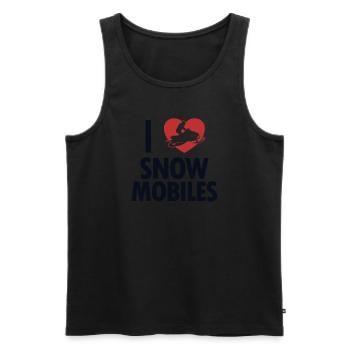 I love Snowmobiles Schneemotorrad Snowmobile - Männer Premium Bio Tank Top - Schwarz - Vorne - AI Model Male 178 light (178cm)