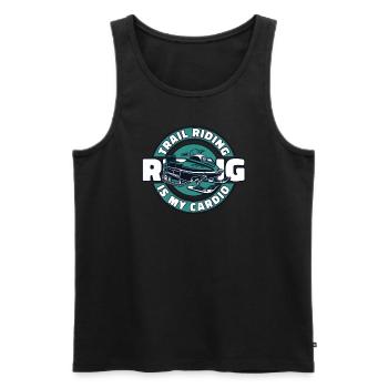 Trail Riding Is My Cardio Snowmobile Driver - Men's Premium Organic Tank Top - black - Front - Michal (187cm)
