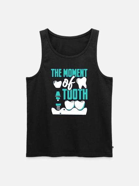 The Moment Of Tooth Zahnlabor Dentallabor - Herre Premium økologisk tanktop - sort