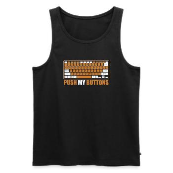 Push My Buttons Admin IT Operations Computer Scientist - Men's Premium Organic Tank Top - black - Front - Michal (187cm)