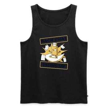 Back That Thing Up IT Operations Computer Scientist - Men's Premium Organic Tank Top - black - Front - AI Model Male 178 light (178cm)