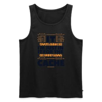 I'm Just In It For The Cache Admin IT-Betrieb - Männer Premium Bio Tank Top - Schwarz - Vorne - AI Model Male 178 light (178cm)