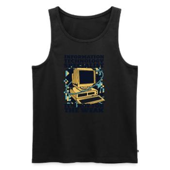 It's Not For The Weak Informatiker Admin - Männer Premium Bio Tank Top - Schwarz - Vorne - AI Model Male 178 light (178cm)