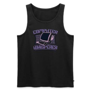 Computer Whisperer Admin IT-Betrieb Administrator - Männer Premium Bio Tank Top - Schwarz - Vorne - AI Model Male 178 light (178cm)