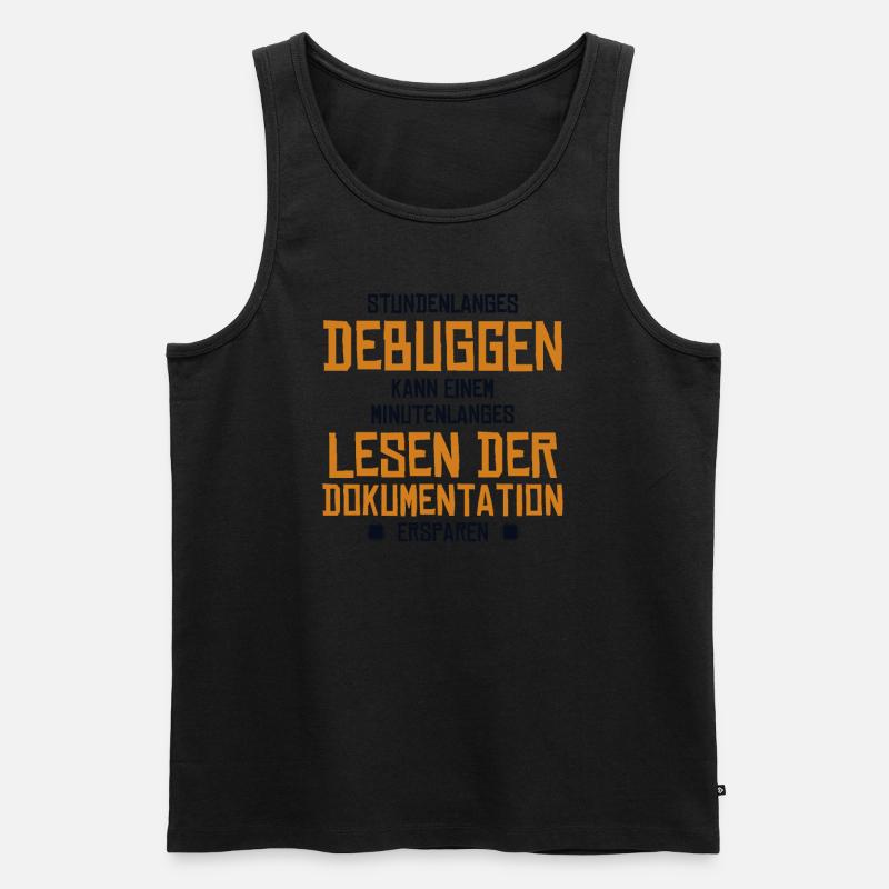 Stundenlanges Debuggen Softwareingenieur Coder - Männer Premium Bio Tank Top - Schwarz