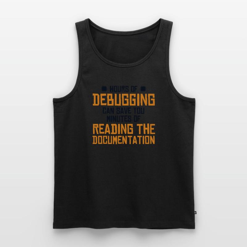 Hours Of Debugging Software Engineer Developer Men's Premium Organic Tank Top