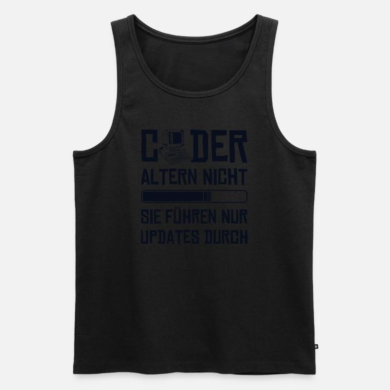 Coder Altern Nicht Developer Softwareingenieur - Männer Premium Bio Tank Top - Schwarz