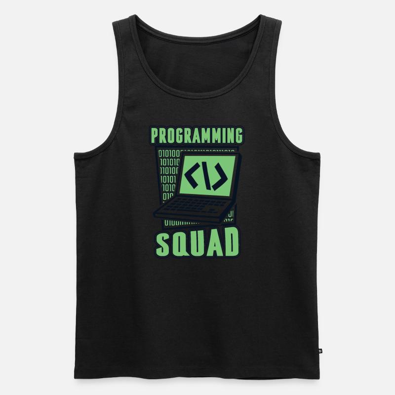 Programming Squad Softwareentwickler Developer - Männer Premium Bio Tank Top - Schwarz