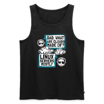 Dad What Are Clouds Made Of Developer Coder - Männer Premium Bio Tank Top - Schwarz - Vorne - Michal (187cm)