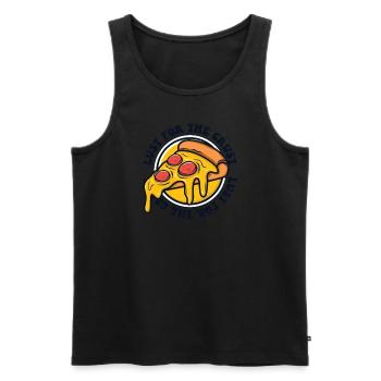 Lust For The Crust Pizza Pizzablech Pizzaofen - Männer Premium Bio Tank Top - Schwarz - Vorne - AI Model Male 178 light (178cm)