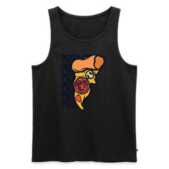 pizza maker pizza oven pizza pizza tray pizza maker - Men's Premium Organic Tank Top - black - Front - AI Model Male 178 light (178cm)