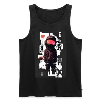 Cyberpunk by ART8NS - Art ON Streetwear - Männer Premium Bio Tank Top - Schwarz - Vorne - AI Model Male 178 light (178cm)