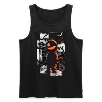 Robot by ART8NS - Art ON Streetwear - Débardeur bio Premium Homme - noir - Devant - Michal (187cm)
