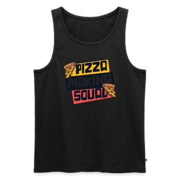 Pizza Making Squad Pizza Tray Pizza Oven Pizza - Men's Premium Organic Tank Top - black - Front - AI Model Male 178 light (178cm)