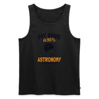 My Brain is 95% Astronomy Sternenhimmel Kosmologe - Männer Premium Bio Tank Top - Schwarz - Vorne - Michal (187cm)