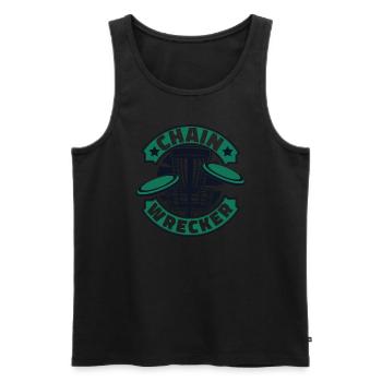 Chain Wrecker Frisbee Golf Korb Scheibe Disc - Männer Premium Bio Tank Top - Schwarz - Vorne - AI Model Male 178 light (178cm)