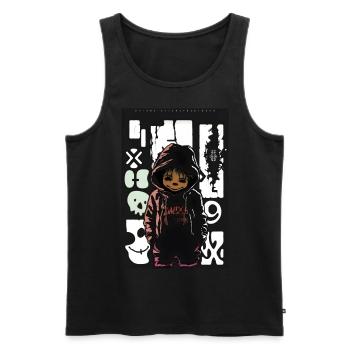 Pooh by ART8NS - Art ON Streetwear - Männer Premium Bio Tank Top - Schwarz - Vorne - AI Model Male 178 light (178cm)