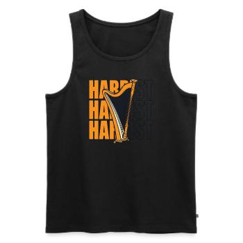 Harpist Konzertharfe Harfenmusik Harfe - Männer Premium Bio Tank Top - Schwarz - Vorne - Michal (187cm)