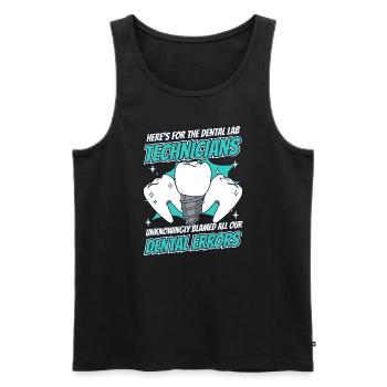 All Our Dental Errors Dental Laboratory Dental Laboratory - Men's Premium Organic Tank Top - black - Front - Michal (187cm)