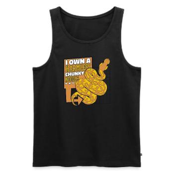 I Own A Harmless Chunky Noodle Snake Banana - Men's Premium Organic Tank Top - black - Front - AI Model Male 178 light (178cm)