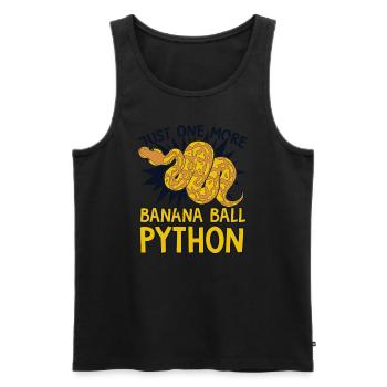 Just One More Snake Python Banana Ball Python - Men's Premium Organic Tank Top - black - Front - AI Model Male 178 light (178cm)