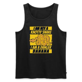 Not A Knotty Snake Danger Banana Schlange Banana - Men's Premium Organic Tank Top - black - Front - Michal (187cm)